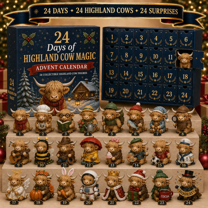HIGHLAND COW CHRISTMAS COUNTDOWN COLLECTIBLE CALENDAR