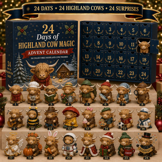 HIGHLAND COW CHRISTMAS COUNTDOWN COLLECTIBLE CALENDAR