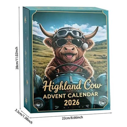 HIGHLAND COW COLLECTIBLE FIGURE ADVENR CALENDAR 2026