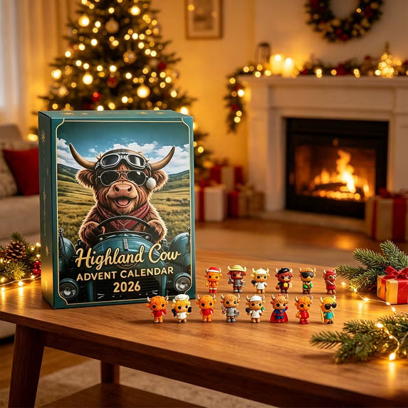 HIGHLAND COW COLLECTIBLE FIGURE ADVENR CALENDAR 2026
