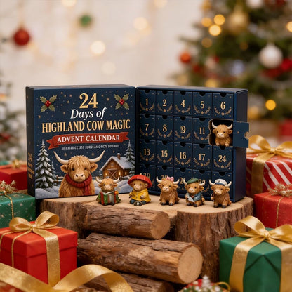 HIGHLAND COW CHRISTMAS COUNTDOWN COLLECTIBLE CALENDAR