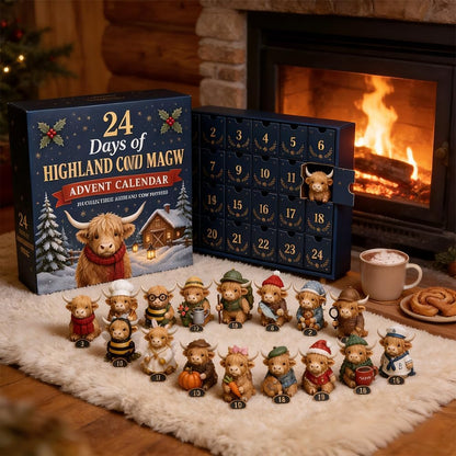 HIGHLAND COW CHRISTMAS COUNTDOWN COLLECTIBLE CALENDAR