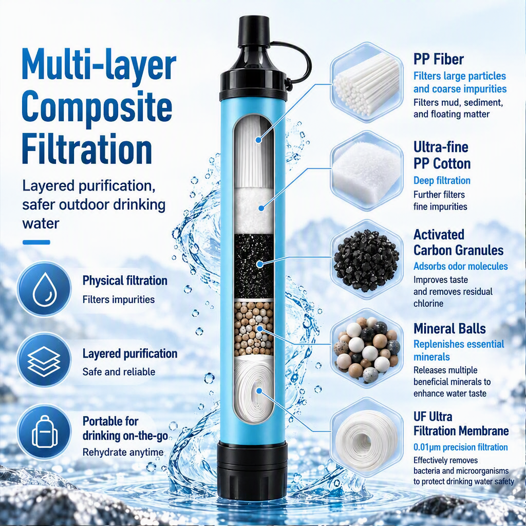 Pureflow Water Straw - Emergency Water Filter Straw