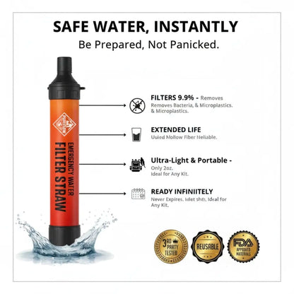 Emergency Water Filter Straw