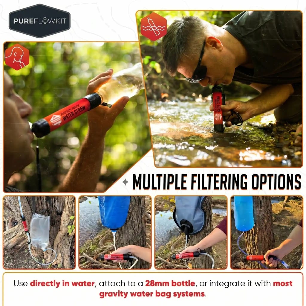 Emergency Water Filter Straw