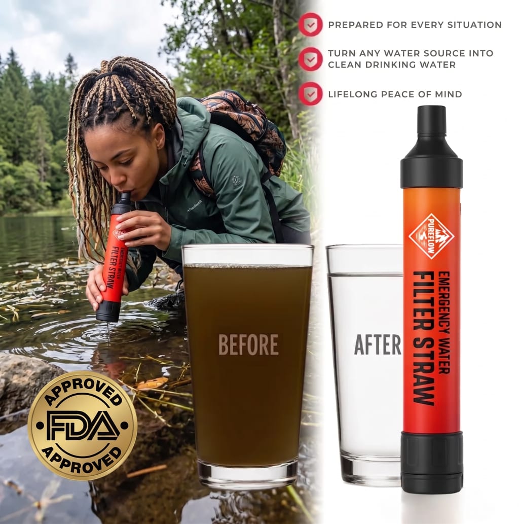 Emergency Water Filter Straw