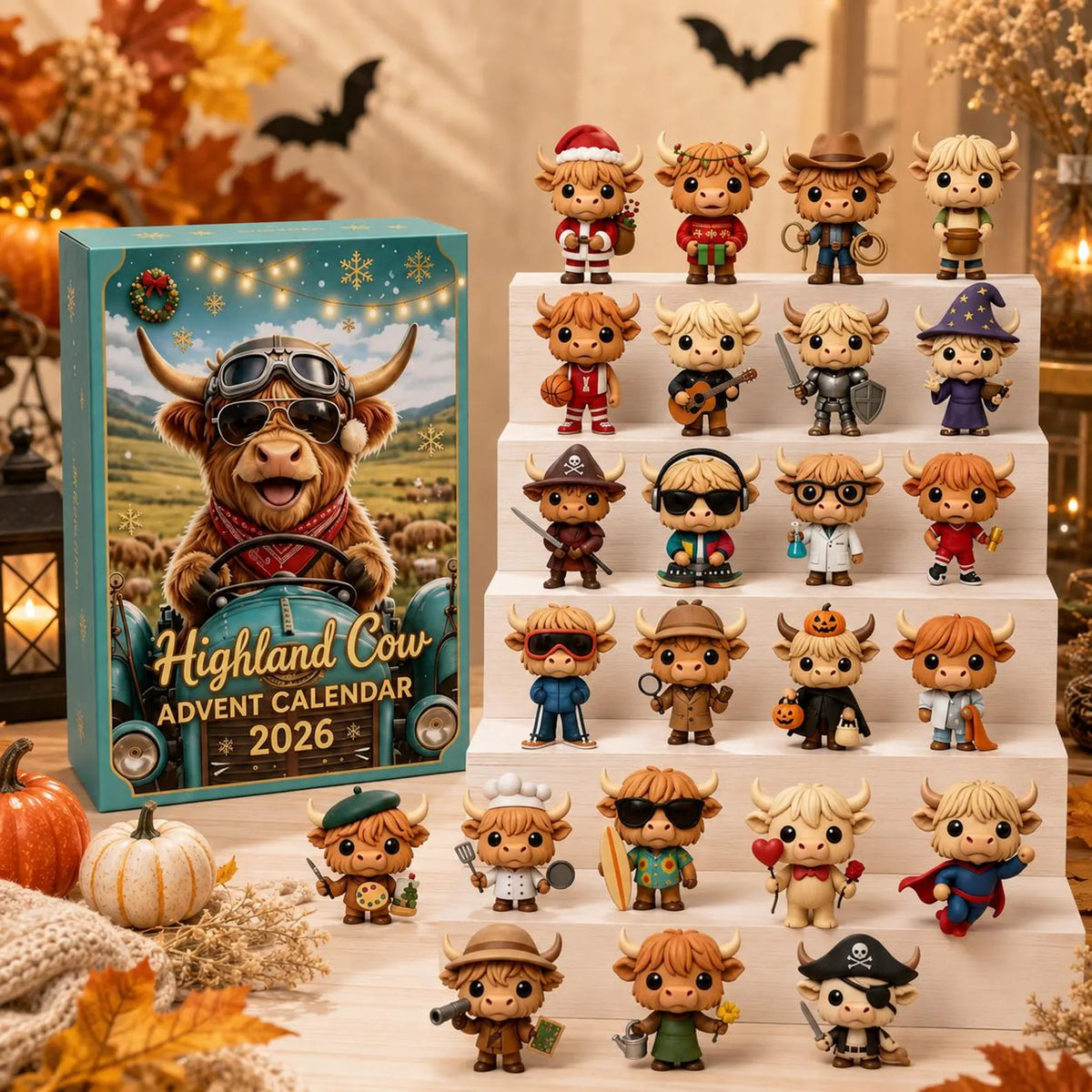 HIGHLAND COW COLLECTIBLE FIGURE ADVENR CALENDAR 2026
