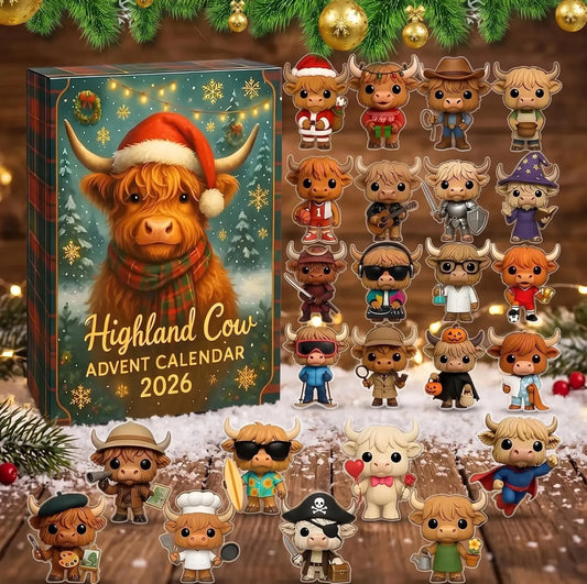 SANTA'S HIGHLAND COW ADVENT CALENDAR