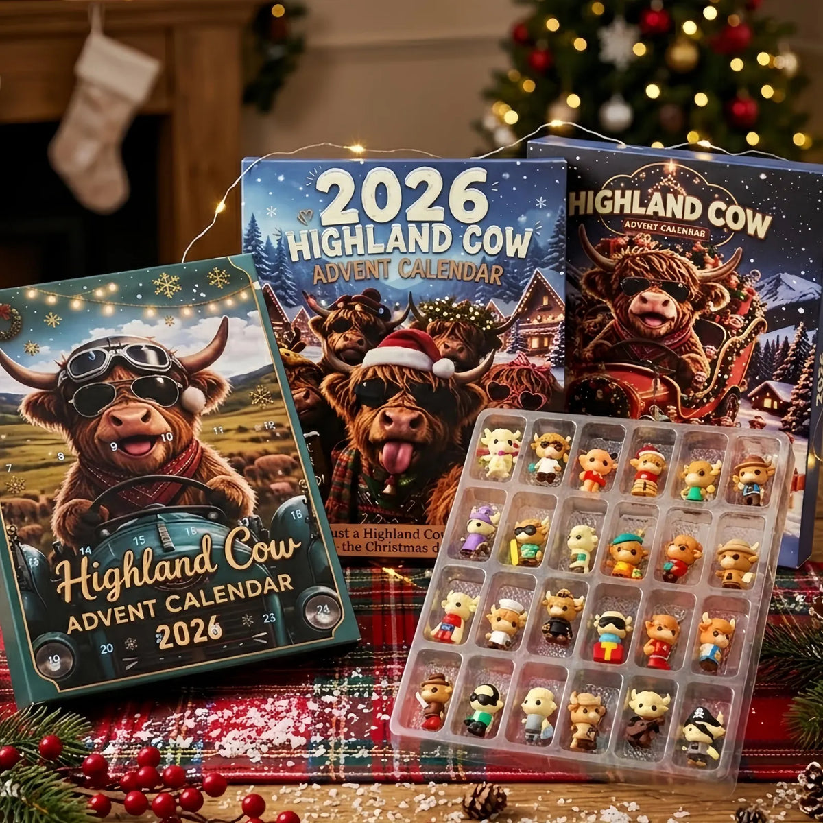 HIGHLAND COW COLLECTIBLE FIGURE ADVENR CALENDAR 2026