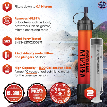 Survival Water Filter Straw