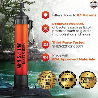 Survival Water Filter Straw